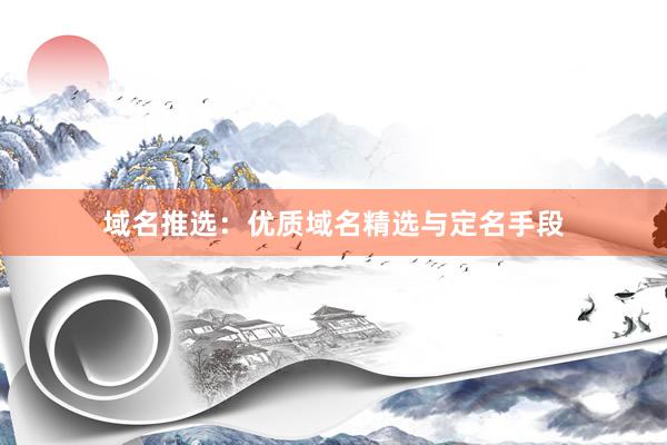 域名推选：优质域名精选与定名手段