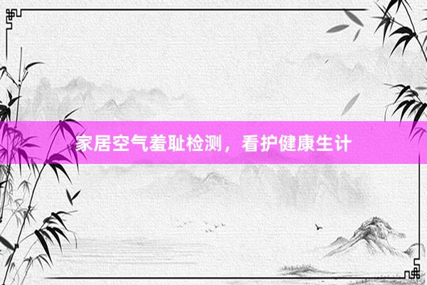家居空气羞耻检测，看护健康生计